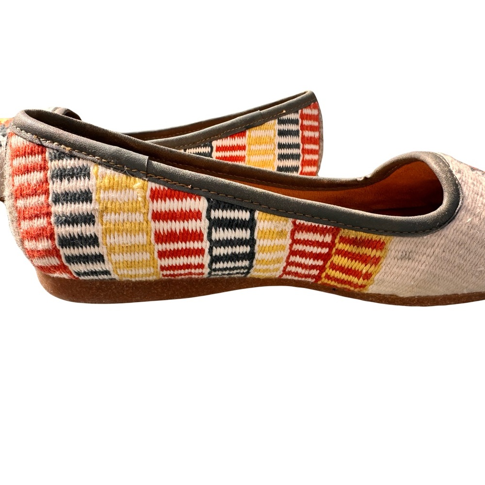 Born Woven Aztec-Pattern Slip-On Flats - Orange & Yellow - Picture 2 of 5